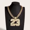New Gold Silver Miami Cuban Link Chain Mens Collane Hip Hop graduato da tennis Chain Jewelry 23 numero