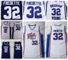 Mens Brigham Young Cougars Jimmer Fredette College Basketball Maglie Vintage White Jersey # 32 Shanghai Sharks Stitched