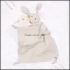 Lätzchen Spucktücher Säugling Baby Bio-Baumwolle schläft mit der Puppe Kaninchen Sabber Handtuch Babys Lätzchen Bandana Mxhome Drop Lieferung Mxhome Dh2Mo