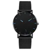 Armbandsur mode m￤ns mesh rem ultratunna kvarts klockklocka montre pour homme original automatikvridturer armbandsur wristwatc