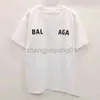 المصمم Balanciagas t Shirt خمر فاخر الصيف الأزياء الكلاسيكية الكلاسيكية الرسالة المطبوعة الأوروبي والأمريكي عشاق النساء النقي