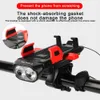 Car Multi-function 4 in 1 Bike Bicycle HOLDER Light USB Rechargeable LED Bike Headlight Horn Phone Powerbank Cycling