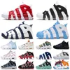 AAA qualidade uptempos Basketball Shoes Homens Mulheres Mais PTempo Paz amor Scottie Pippen Sneakers Black University Blue UNC Bulls Hoops Pack Cargo Khaki Gym Red Sports Sports