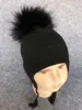 Berets Baby Kind PomPom Beanie Hüte Niedliche Kleinkind Angora Gestrickte Waschbären Pelz Ball BeanieBerets