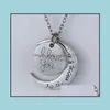 Pendentif Colliers Chaîne En Or Collier Coeur Bijoux Coréens Je T'aime À La Lune Et Au Dos Sier Femmes Hommes Ras Du Cou Drop Deli Carshop2006 Dhzti