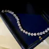 Top Quality 925 Sterling Silver Full Diamond Heart Bracelet 5A Cubic Zirconia Stone Love Chain Will not Fade