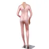 Damen Jumpsuits Strampler Sexy Skin Nude Jumpsuit Stretch Skinny Bodysuit Frauen Pole Dance Kostüme Nachtclub Showgirl Trikot Bühne Perfo