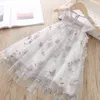 Бедьерная одежда для девочек-лидеров 2022 Girl Dress New Fashion Princess Clohtings сладкое цветочное вышивное платье сетки на 2-6 лет Y220819