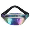 Fannypack holográfico para mulheres Bum Bag Girls Bumbag Bumbag Shiny Neon Laser Crossbody Saco de cintura ao ar livre viagens à prova d'água de ginástica esportes de ginástica esportes de fitness pacote de fanny