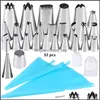 Cuisson Outils De Pâtisserie 32 Pcs / Set Conseils De Sac Cuisine Bricolage Glaçage Pi Crème Cookie Sacs À Outils Ensemble De Buse Décoration De Gâteau Drop Delivery Mjbag Dholv