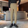 Ternos masculinos Blazers Autumn Elastic Slim Fit Suit Pant For Men Casual Business Dress Pants Office Wedding Troushers Roupas Men