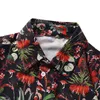 2021 Summer Men's Beach Wear 3D Flower Printed Shirt Shorts Casual Suest Holiday Shirt and Short Pants For Man 2 Piece Set T220819