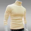 Autumn Winter Men's Sweater Mens Turtleneck Solid Color Pullovers Men Clothing Slim Fit Male Sticked Sweaters Pull Homme My277 220819