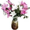 En faux blomma l￥ng stam bauhinia simulering h￶stliljan f￶r br￶llop hem dekorativa konstgjorda blommor