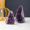 Natural Amethyst Cluster Arts Ornament Purple Crystal Block Raw Stone Healing Mineral Prov Desktop Decoration Craft Big Size