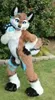 Festival Dress High quality Halloween Long Fur Husky Dog Fox Fursuit Mascot Costume SuitCostumes