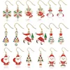 Christmas Tree Santa Claus Deer Bell Glove Snowflake Dangle Earrings for Women Girls Party Holiday New Year Jewelry Gifts