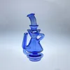 2021 blue peak recycling machine hookah with thick transparent glass doughnut for smoking tap focus