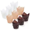 Tulip Paper Cupcake Baking Cups Household Cake Cup Jetable Oil Paper Tray