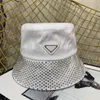 Crystal Women Women Fisherman Hat Outdoor Sun Visor Hats Classic Triangle Distrannte Men Chapé