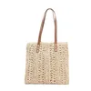 Evening Bags Straw Woven Square Hollow Beach Bag Rib Rattan Hand Belt Bohemian Shopping Travel Summer Vacation LeisureEvening