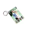 Sublimation Keychains White Blank Pendant Sublimated MDF Keychain Dpuble Sided Customized Party Gift A02