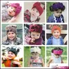 Hair Accessories Europe Fashion Child Baby Knitted Headbands Girls Bands Children Bowknot Lovely Kids Headwraps 40 Colors Mxho Mxhome Dhihl