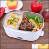 Dinnerware Sets Electric Lunch Box With Spoon Portable Heating Heater Rice Container For Office Car Drop Delivery 2021 Ho Packing2010 Dhend