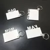 سلاسل المفاتيح السامي أبيض فارغة قلادة تسامي MDF Keychain dpuble -side هدية الحفلات A02