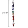 Natural seven-color crystal arts energy stone Chakras car pendant hand-woven reiki quartz pendants