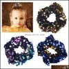 Accessoires pour cheveux Enfants Filles Anneau Bandeau Enfants Paillettes Paillettes Bandeaux Poils Élastiques Cercle Anneaux Mxhome Drop Delivery 2 Mxhome Dhyjl