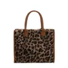 Evening Bags Women Winter Plush Shoulder Tote Bag Fashion Leopard Cow Print Fluffy Handbag Female Warm Large Shopper Messenger 2022Evening