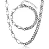 Браслетные браслеты дизайнерские ожерелья из нержавеющей стали браслеты, установленные для женщин, мужские мужские кубинские цепь цепи, регулируемые оптовые ювелирные украшения DS20 DS20
