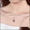 Pendant Necklaces Fashion And Exquisite Peace Olive Branch Leaf Temperament Inlaid Colored Diamond Zircon Drop Delivery Dhseller2010 Dhxvm