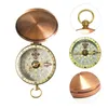 Objetos decorativos Figuras Retro Copper Compass Flip Tampa vintage Pocket Pocket Watch Camping caminhada