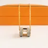 Designer Classic Luxury H Pendant Halsband Kvinnor 18K Gold Letter Necklace Luxury Design Jewelry Colorfast Hypoallergenic