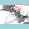 Hair Accessories Europe Summer Baby Girls Floals Headband Bunny Flower Crown Pography Props Band Accessory Mxhome Drop Deliver Mxhome Dhkoq