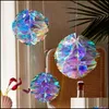 Décoration de fête brillant dégradé arc-en-ciel boule de film brillant nid d'abeille pièce maîtresse ornement goutte pour bébé douche mariage maison D Bdesybag Dhrqi