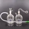 Commercio all'ingrosso Buld forma 10mm femmina fumante acqua dab rig bong con bruciatore a nafta in vetro o tubo in silicone per tabacco