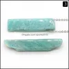 Sztuka i rzemiosło Kamień Naturalny Mineral Mineral Irregar Rec Quartz Pendum Amazonite Tiger Eye Lapsi Naszyjniki Heali Sports2010 Dh9YD