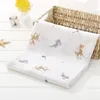Soft Muslin 100 ٪ Cotton B Cute Cartoon Born Born Bath Gauze Infant Wrap Sleepsack Cover Cover Play Mat 220816