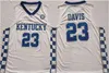 11 vägg 23 Davis Basketball Jersey Indiana State Sycamores 33 Bird Baby Blue Kentucky Wildcats Blue Lower Merion High School Black #33 Jerse