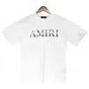 T-рукав Amiiriis Mens Shirt Short Short Tshirt Designer 24SS Leopard Lettered Print Par