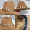 Women Hat Hat Luxury Brim Brim grossa Cadeia de ouro Fascinador bege s para homens Panamá Cowboy Fedora S Sombrero Hombre 220819