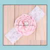 Haaraccessoires Infant Kinderen Bloem Pearl Hoofdbanden Girl Lace Headwear Pography Props Kids Baby Schattige mooie bands MXHO MXHOME DH5SE