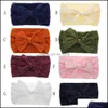 إكسسوارات الشعر عداد المدى فتاة Baby Bowknot Turban Twist Head Wrap Twisted Knot Nylon Band Band Kids Bandanas 8 Colo Mxhome Dhxgj