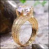 Кольца Band Золотое кольцо для женщин Мужские роскошные свадебные свадебные свадьбы
