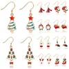 Christmas Tree Santa Claus Deer Bell Glove Snowflake Dangle Earrings for Women Girls Party Holiday New Year Jewelry Gifts