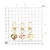 Wholesale Sun Flower Heart Pendant Keychain Fashion Key Rings Zipper Pull Charm Planner Charms Accessories Hangbag Hanging Pendants Keyring For Women Girls Gifts