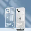 Custodie per telefoni trasparenti opache Cover morbida in TPU antiurto per iPhone 15 14 13 mini 12 11 Pro X XS Max 7 8 Plus protezione dello schermo della fotocamera